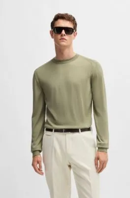 Jersey regular fit de lana, seda y cashmere