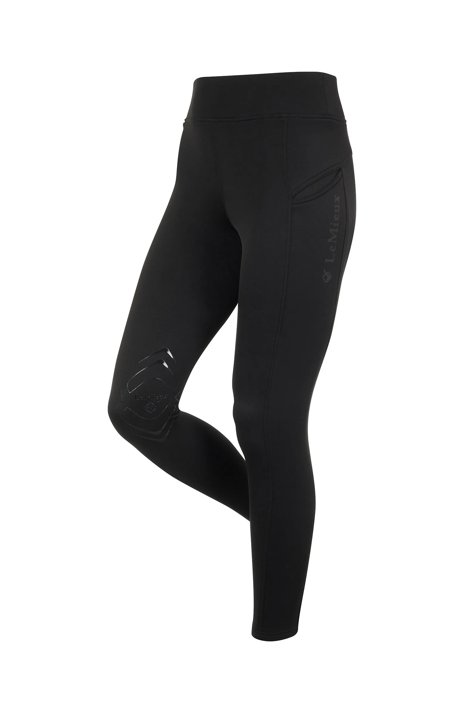 LeMieux Pantalones de Montar Cepillados Pull On con Refuerzo de Rodilla para Mujer