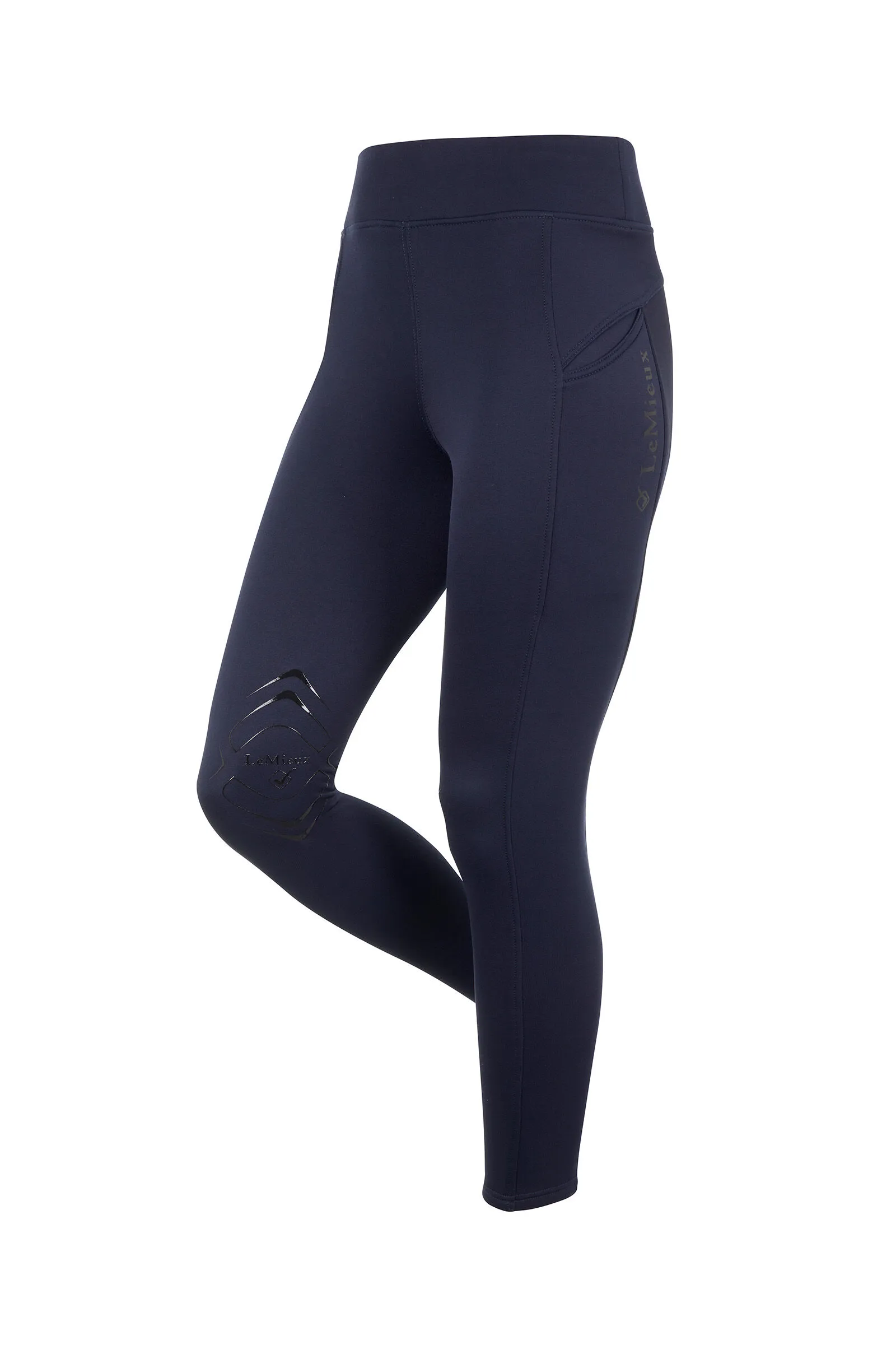 LeMieux Pantalones de Montar Cepillados Pull On con Refuerzo de Rodilla para Mujer