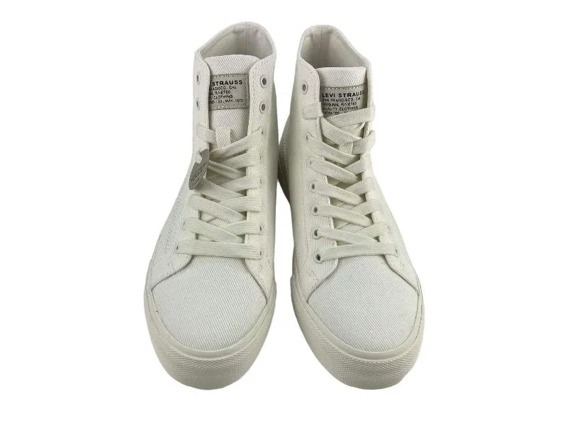Levi’s | Botines básicos altos blancos unisex con cordones Decon