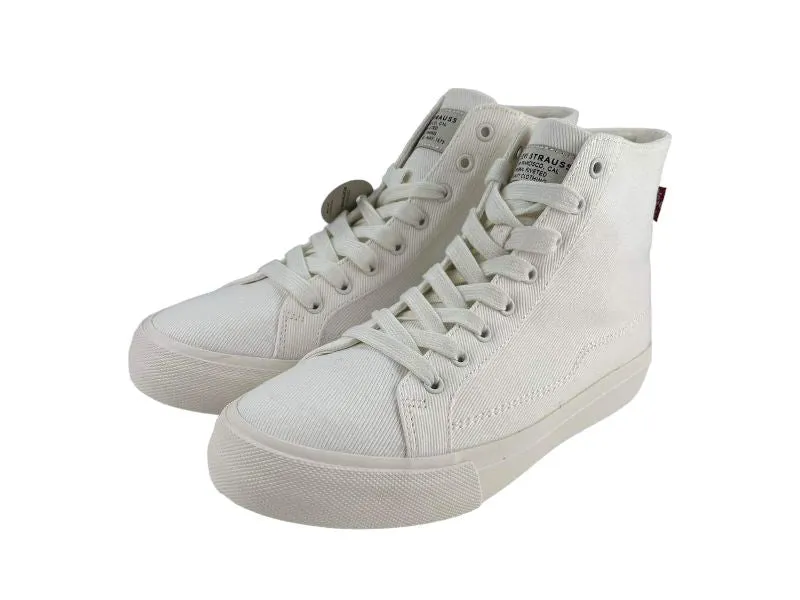 Levi’s | Botines básicos altos blancos unisex con cordones Decon