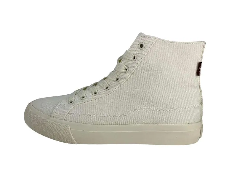 Levi’s | Botines básicos altos blancos unisex con cordones Decon