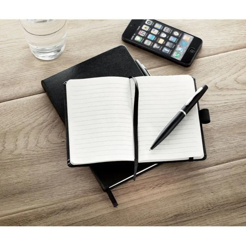 Libreta personalizable A6 con bolígrafo Notalux