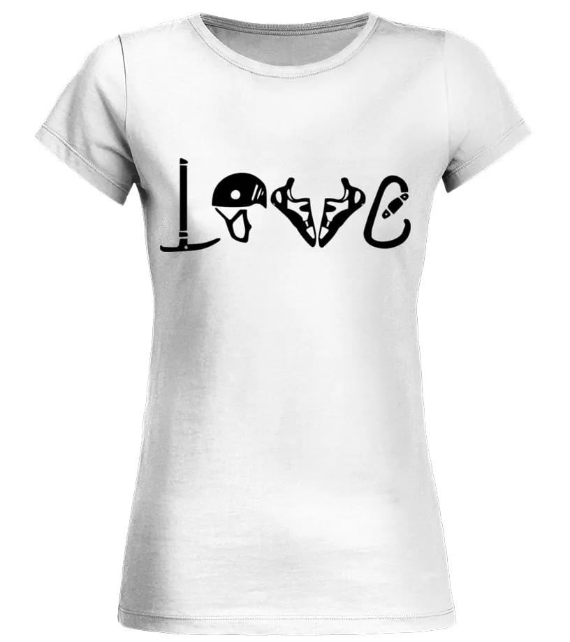 LOVE CLIMBING SYMBOLS Camiseta cuello redondo Mujer
