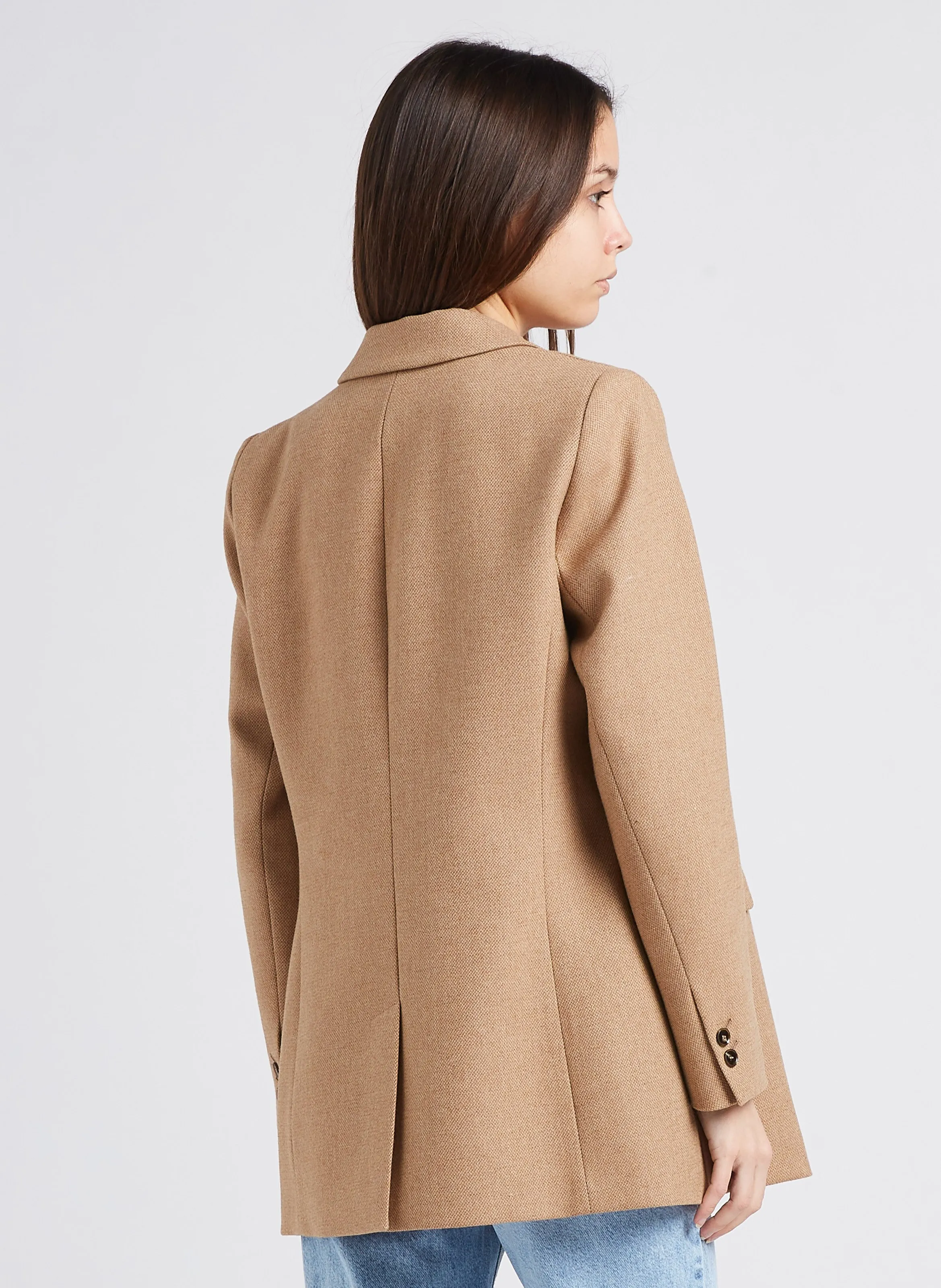 MAISON 123 BESS  CHAQUETA SASTRE DE MEZCLA DE LANA EN BEIGE