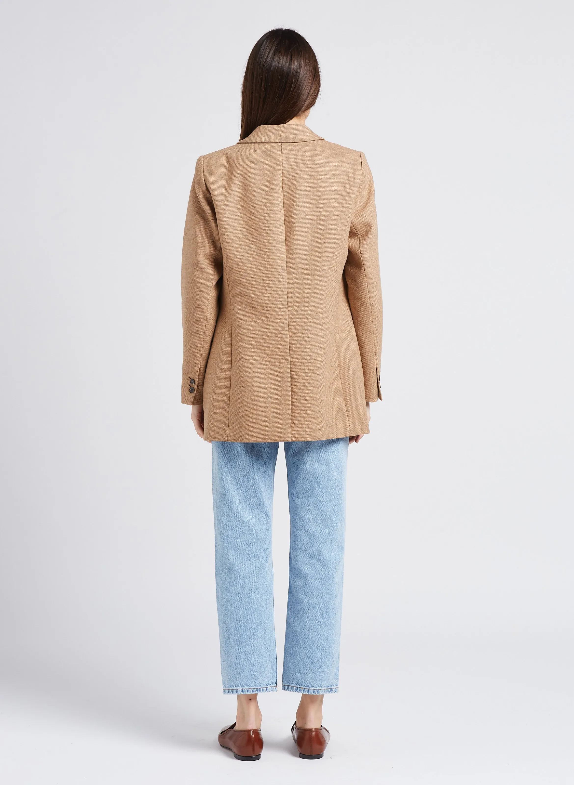 MAISON 123 BESS  CHAQUETA SASTRE DE MEZCLA DE LANA EN BEIGE