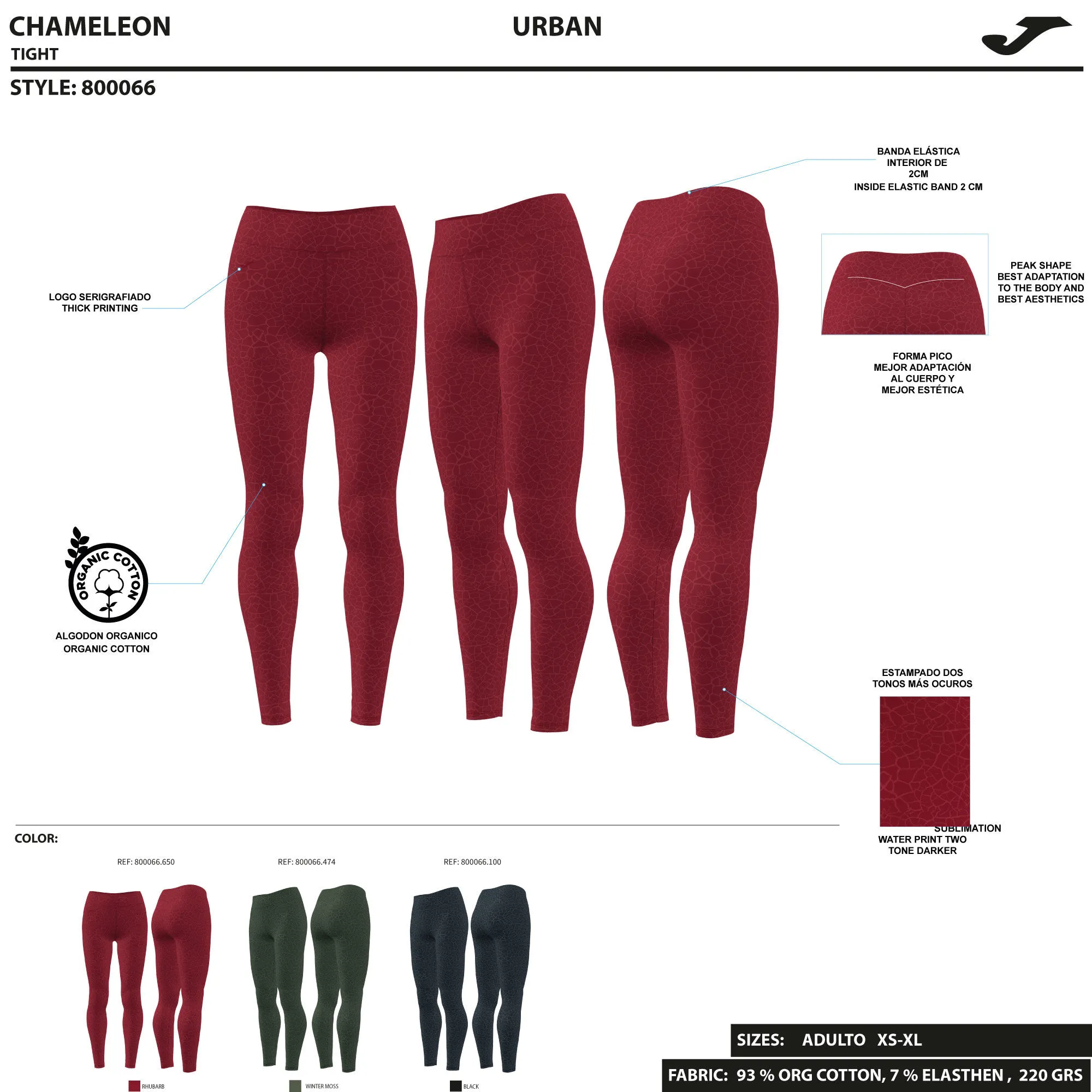 Mallas largas mujer Urban Street negro