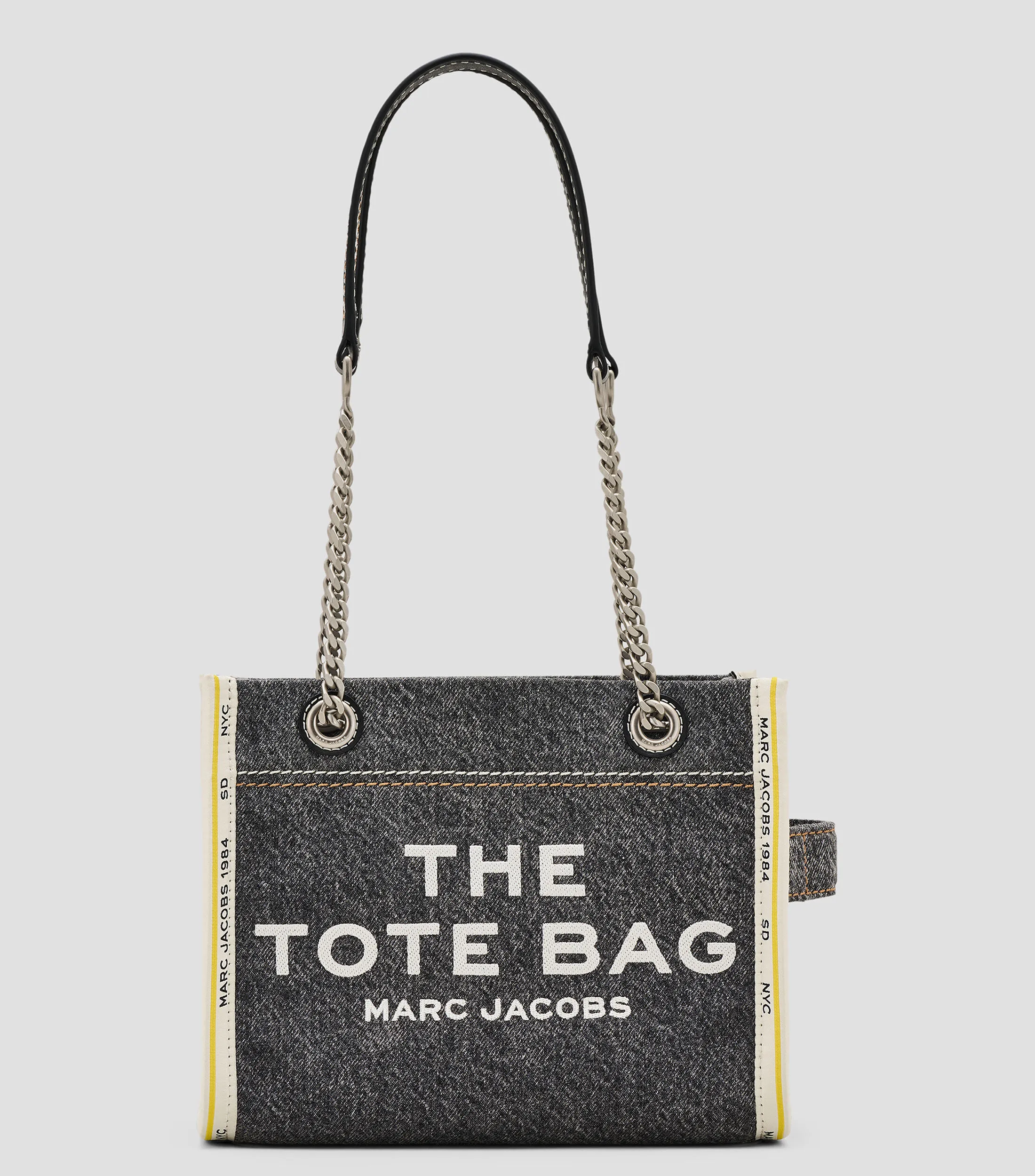 Marc Jacobs Bolso Tote "The Denim Chain Small Tote Bag" Black Mujer