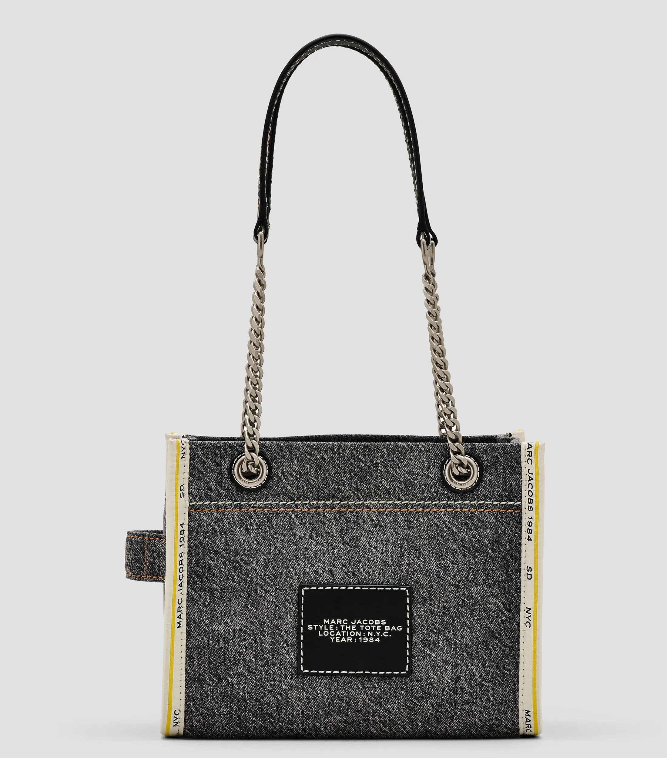 Marc Jacobs Bolso Tote "The Denim Chain Small Tote Bag" Black Mujer