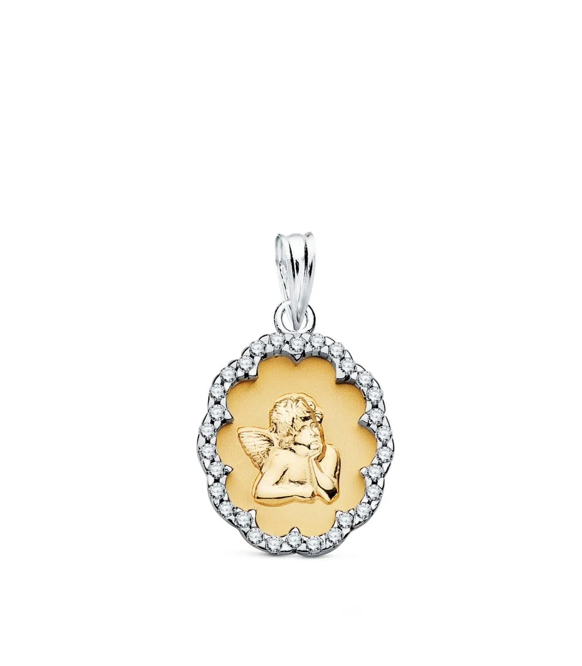Medalla Angelito oro bicolor 18K