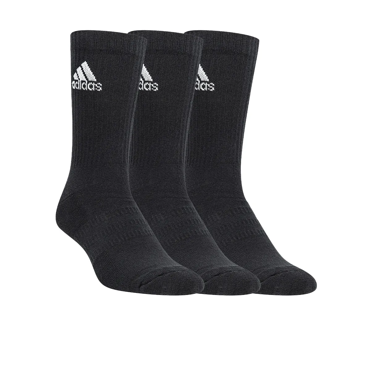 Medias Con Caña Adidas Pack X3 Unisex Negra