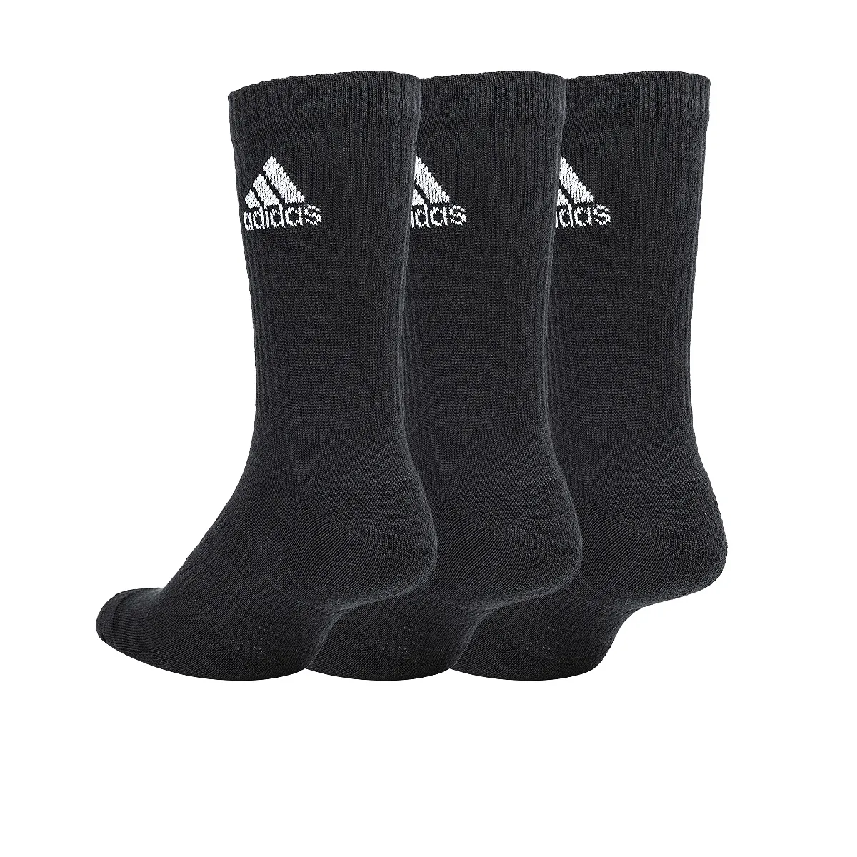 Medias Con Caña Adidas Pack X3 Unisex Negra