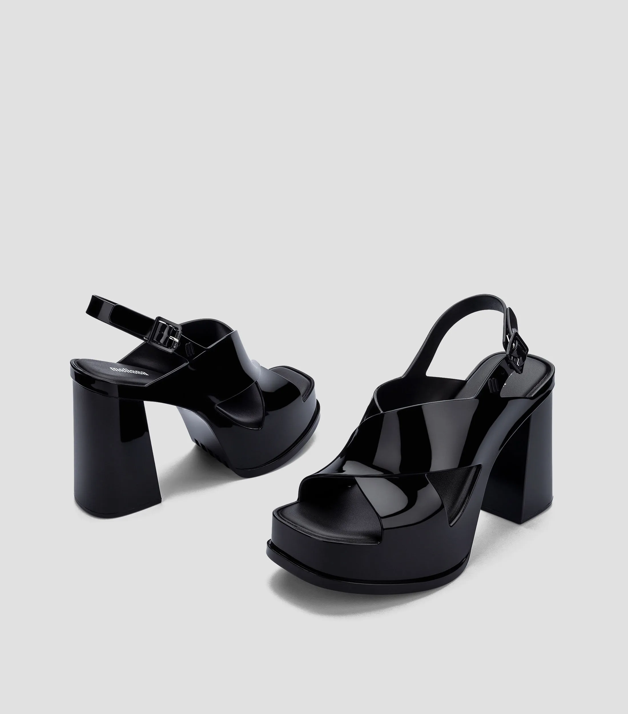 Melissa Zapatillas Slingback de tacón alto ancho Mujer