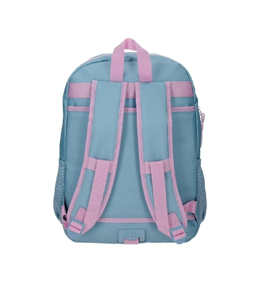 Mochila cm Roll Road Peace adaptable a carro 42 cm azul, rosa