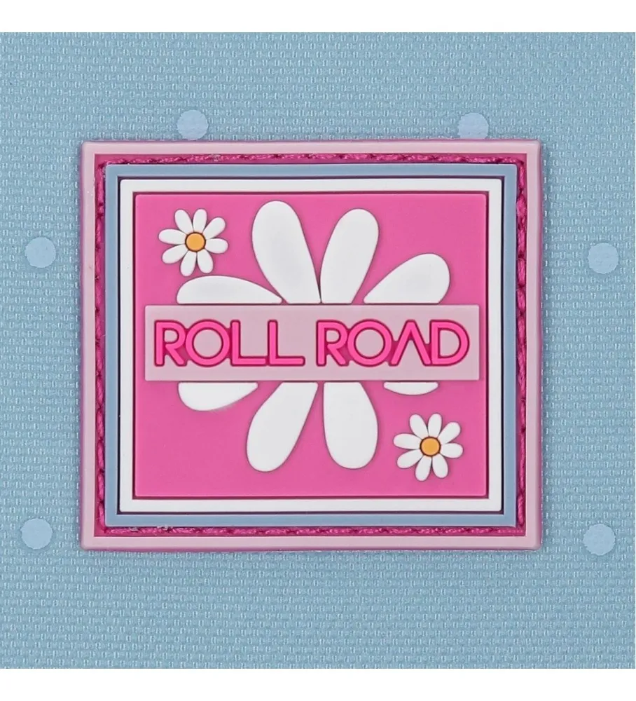 Mochila cm Roll Road Peace adaptable a carro 42 cm azul, rosa