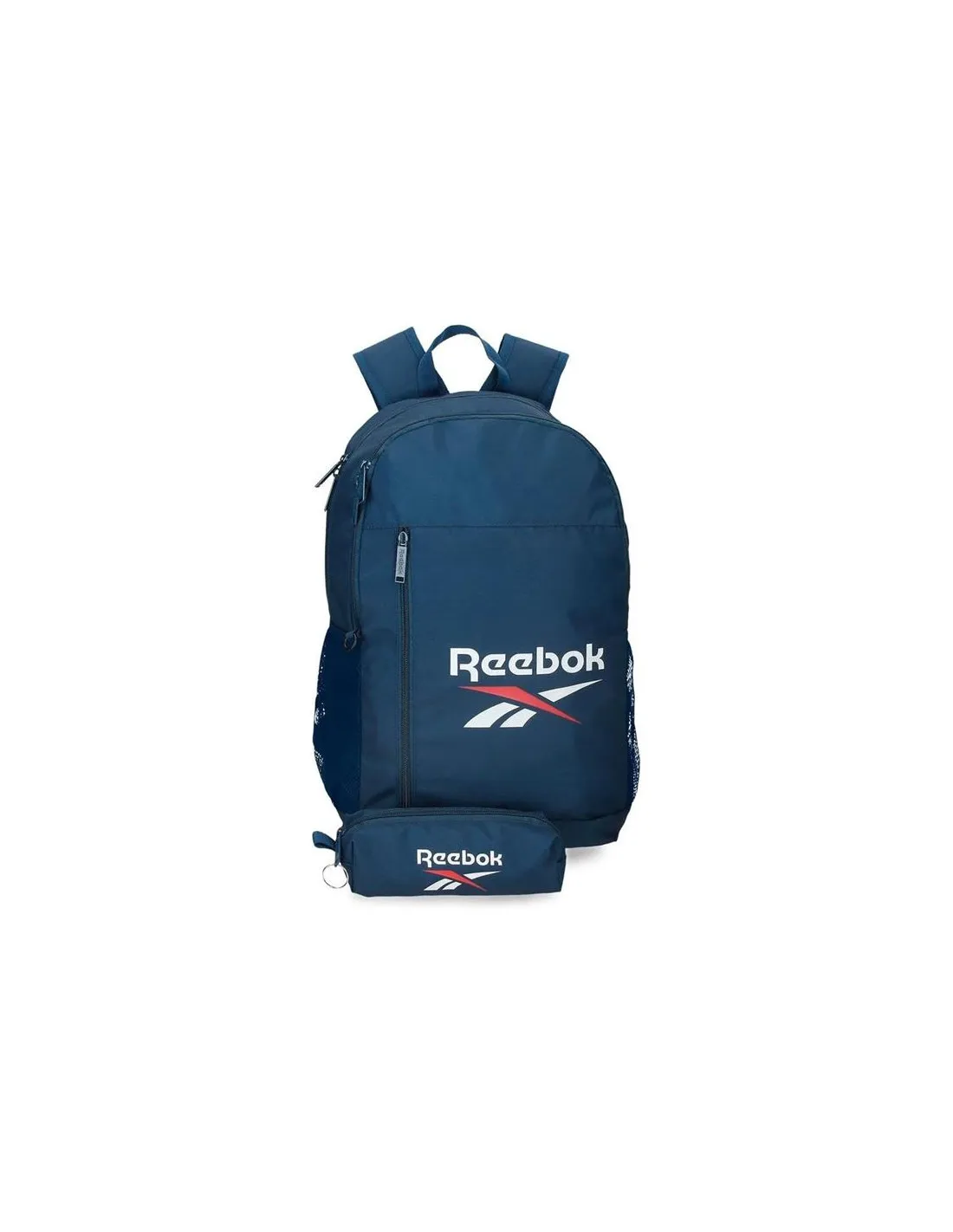 Mochila dos compartimentos Reebok Ashland + estuche 48 cm azul