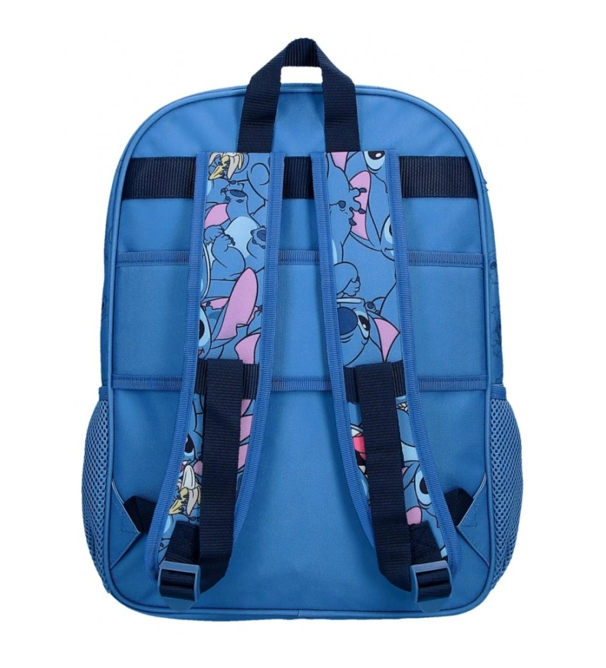 Mochila escolar Happy Stitch dos compartimentos marino