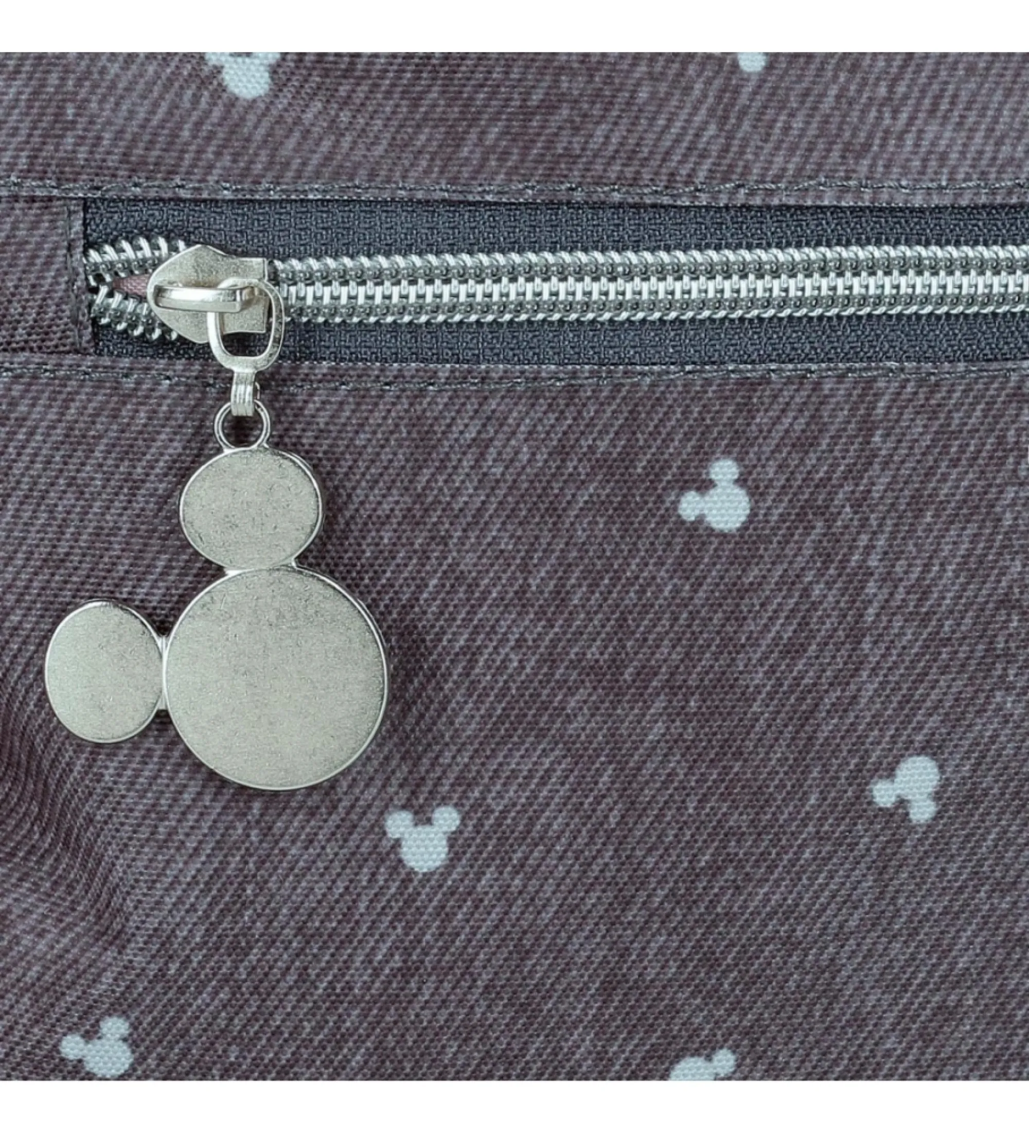 Mochila escolar Mickey studs doble compartimento adaptable a carro antracita