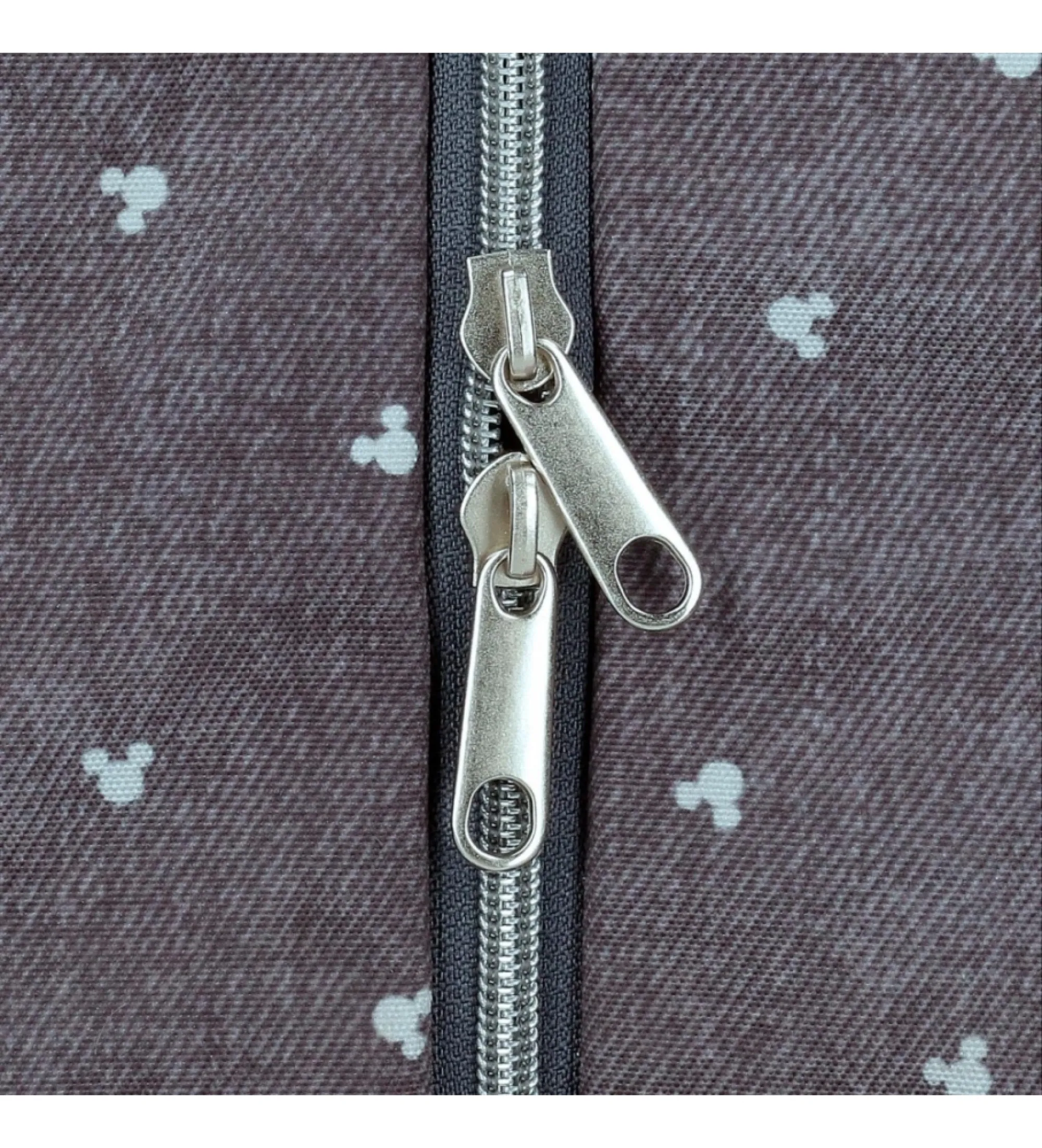 Mochila escolar Mickey studs doble compartimento adaptable a carro antracita
