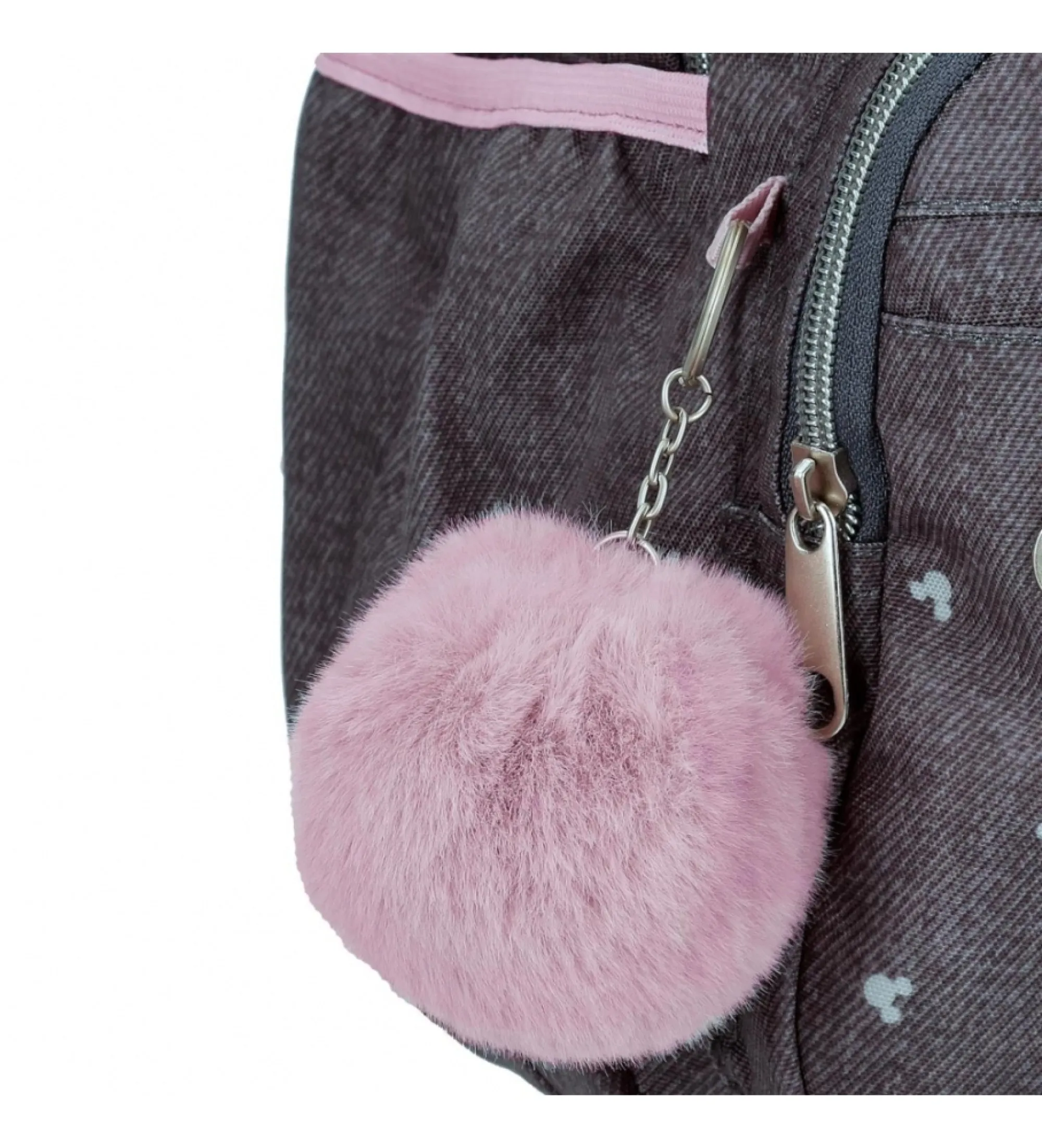 Mochila escolar Mickey studs doble compartimento adaptable a carro antracita