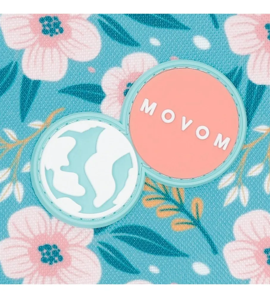 Mochila Escolar Movom Never Stop Dreaming Dos Compartimentos adaptable azul