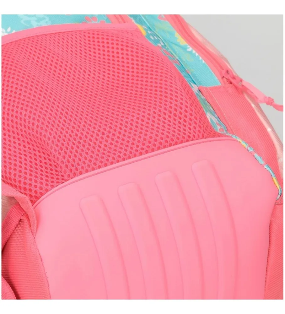 Mochila Escolar Roll Road My little Town Dos Compartimentos con carro rosa