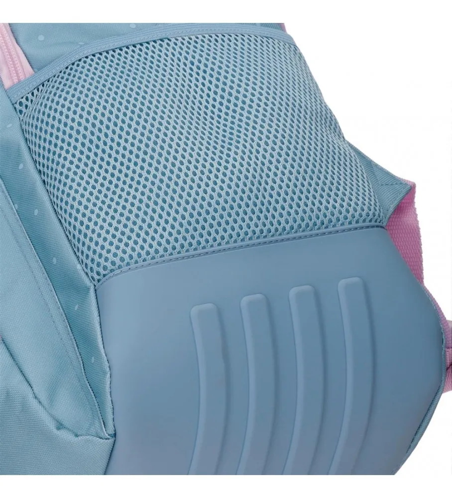 Mochila Escolar Roll Road Peace Dos Compartimentos adaptable a carro azul, rosa