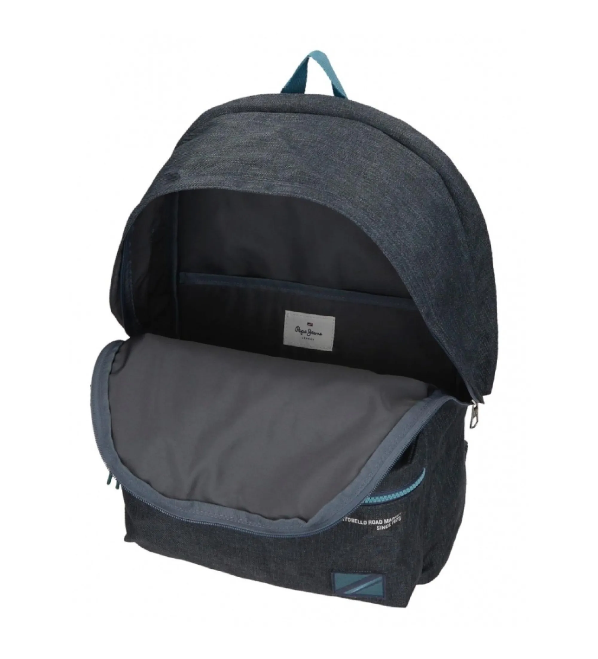 Mochila portaordenador Pepe Jeans Edmon dos compartimentos adaptable a carro marino