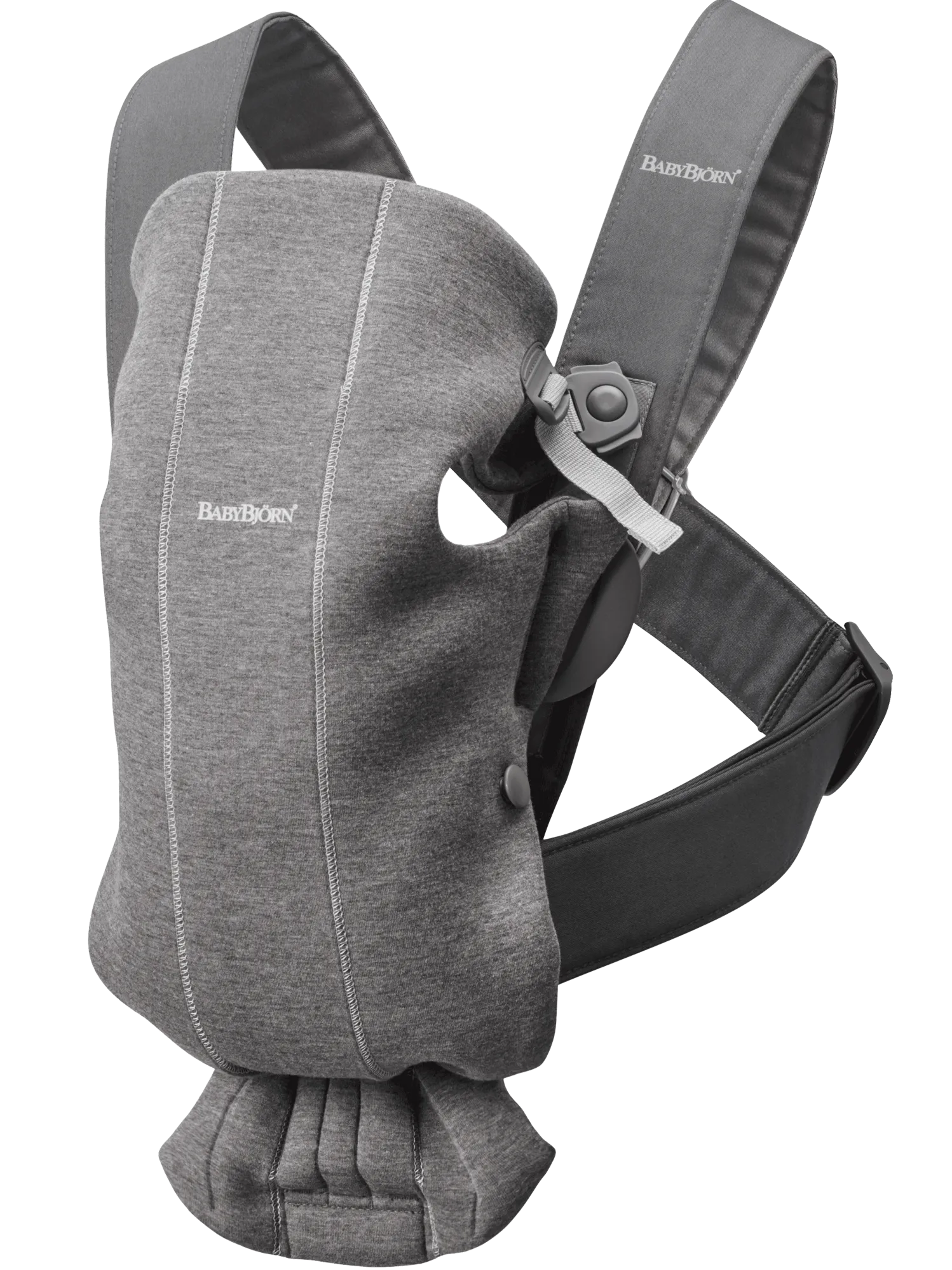 Mochila porteo babyjorn mini bebe gris oscuro