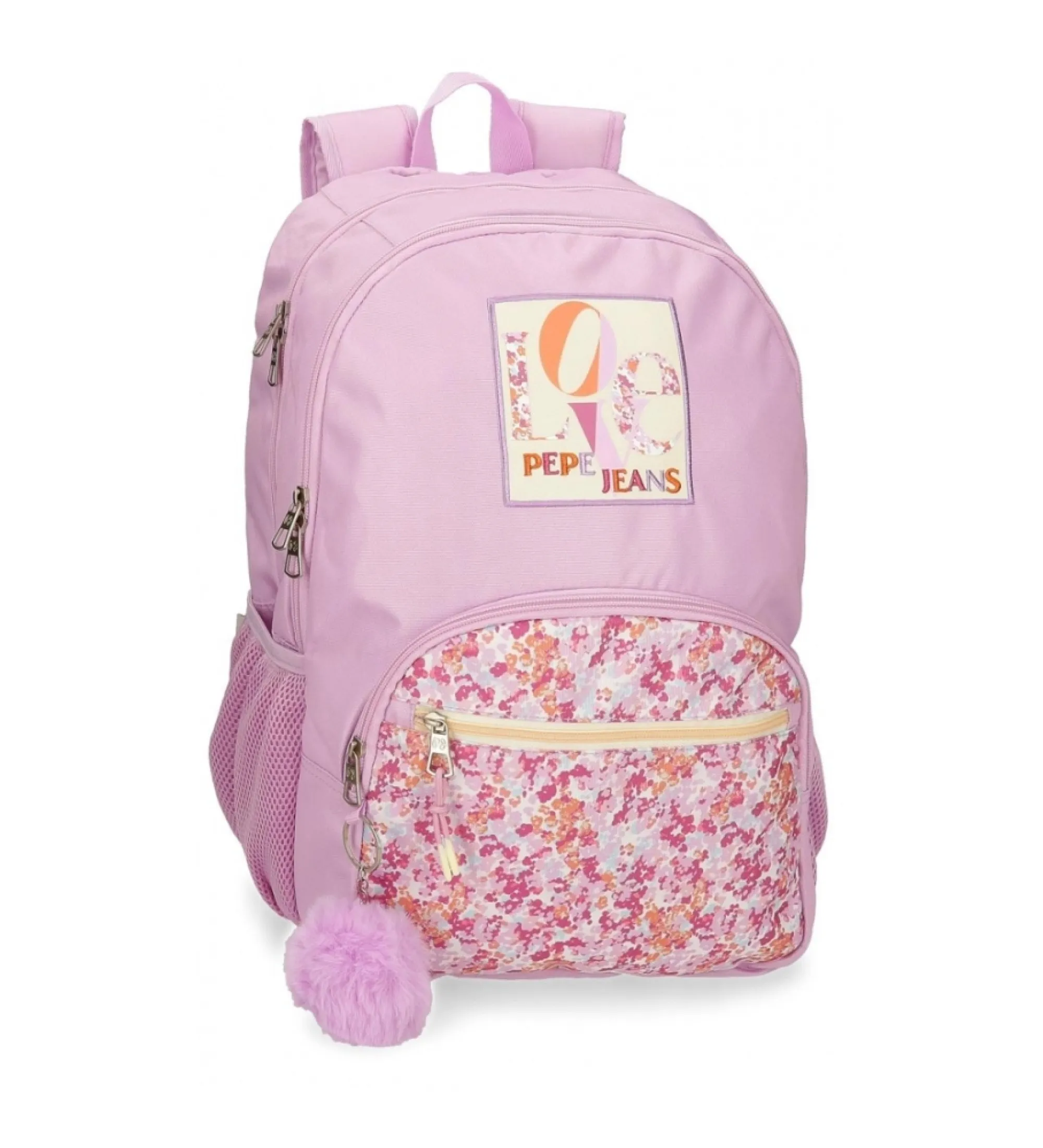 Mochila Sandra dos compartimentos 45 cm rosa