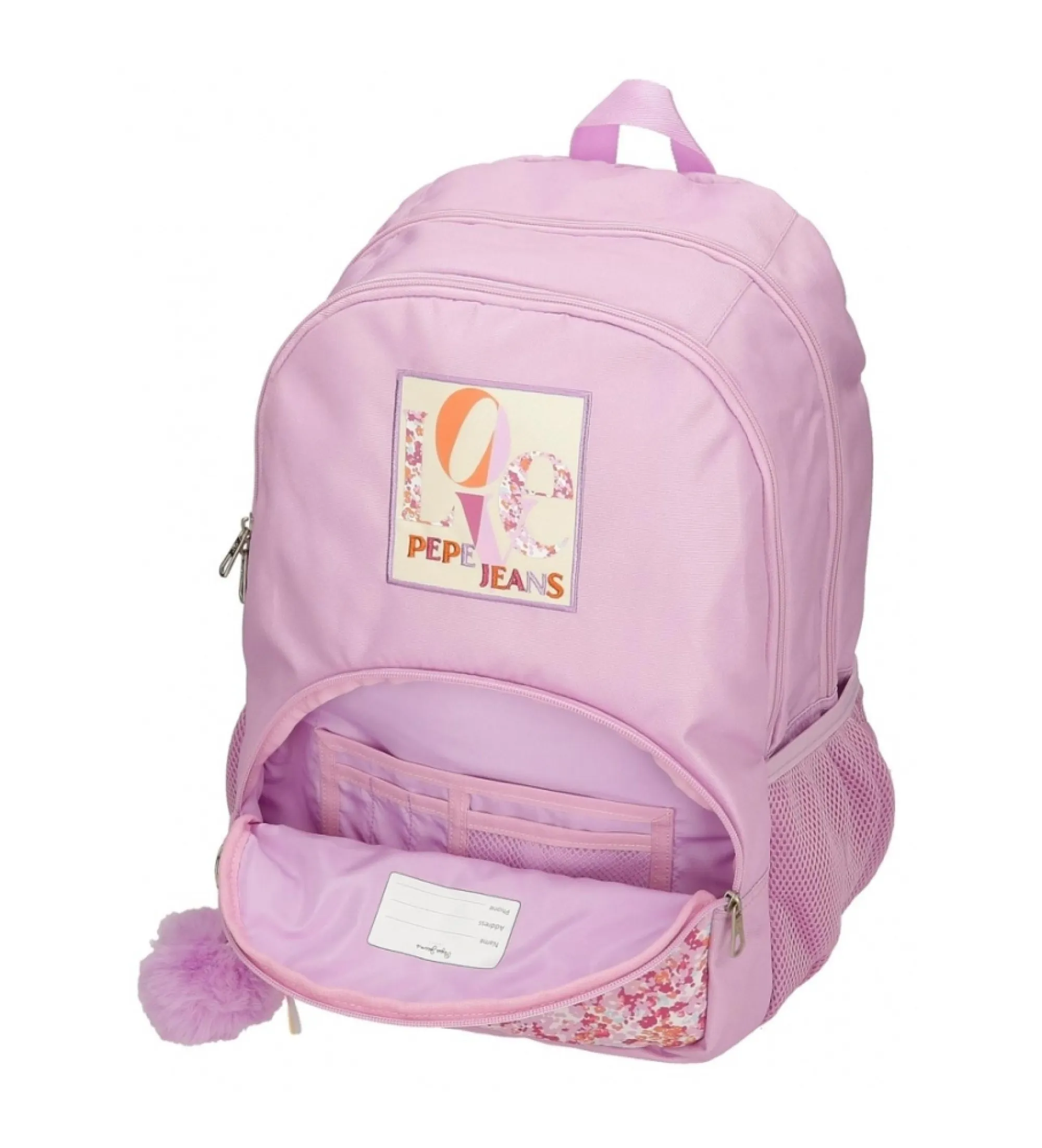 Mochila Sandra dos compartimentos 45 cm rosa