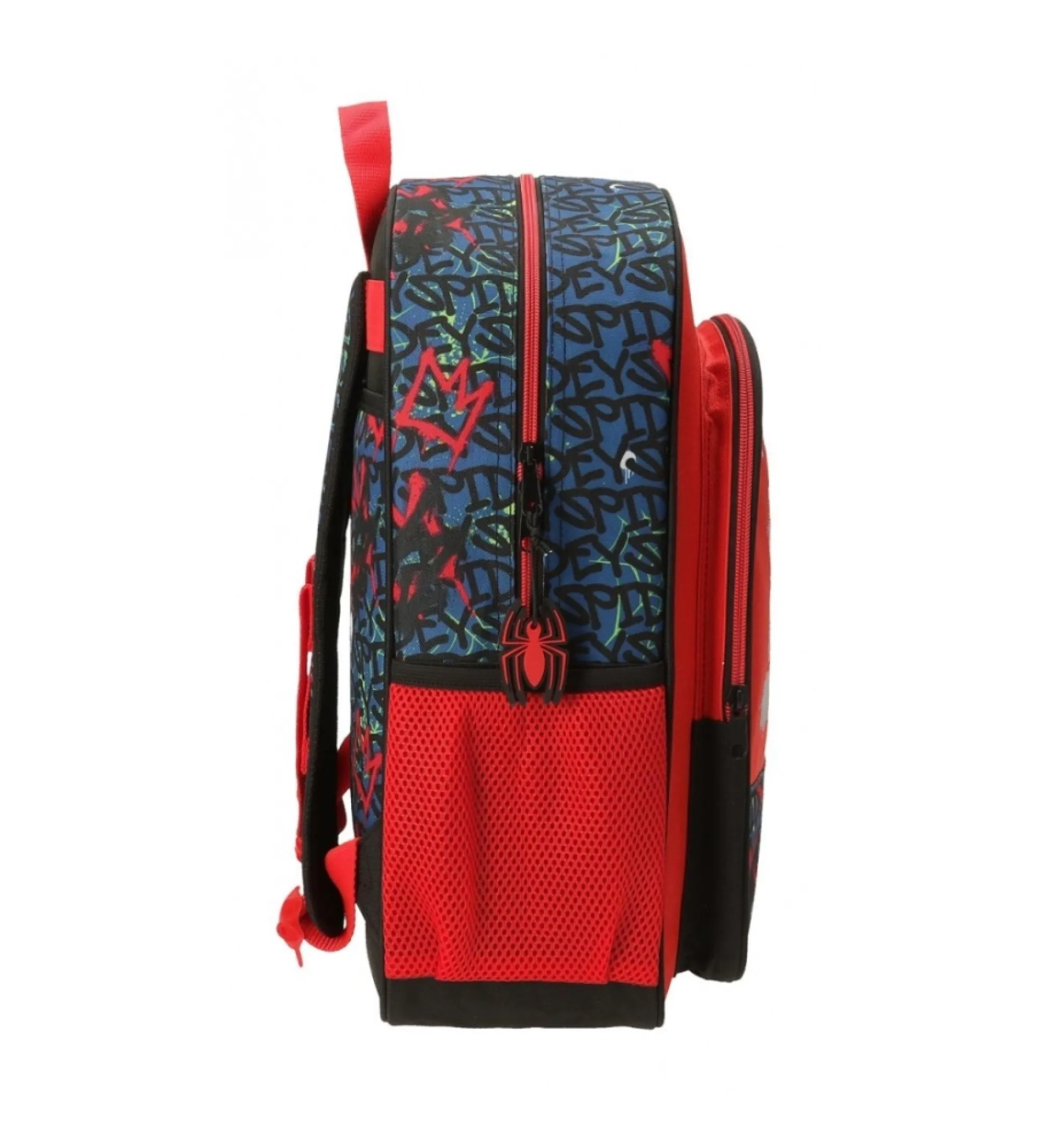 Mochila Spiderman urban dos compartimentos adaptable a carro rojo