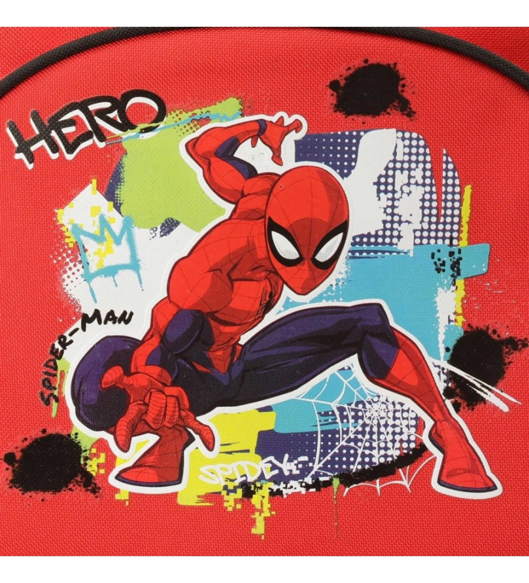 Mochila Spiderman urban dos compartimentos adaptable a carro rojo
