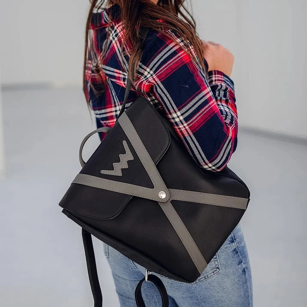 MOCHILA VUCH TAREN  BLACK/GREY  WOMEN´S