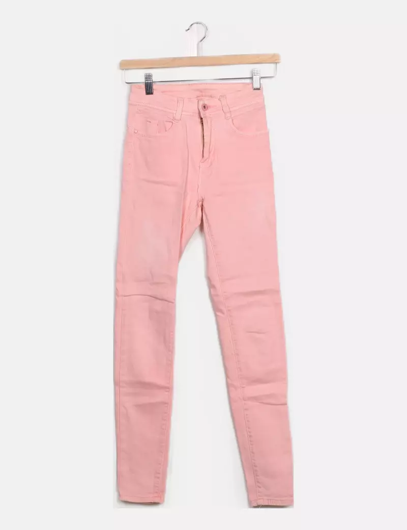 Moda k.l Pantalón rosa elástico