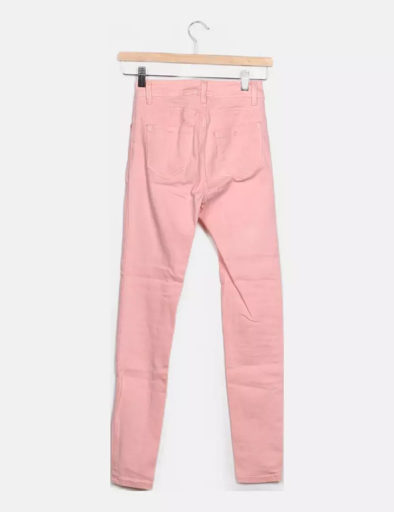 Moda k.l Pantalón rosa elástico