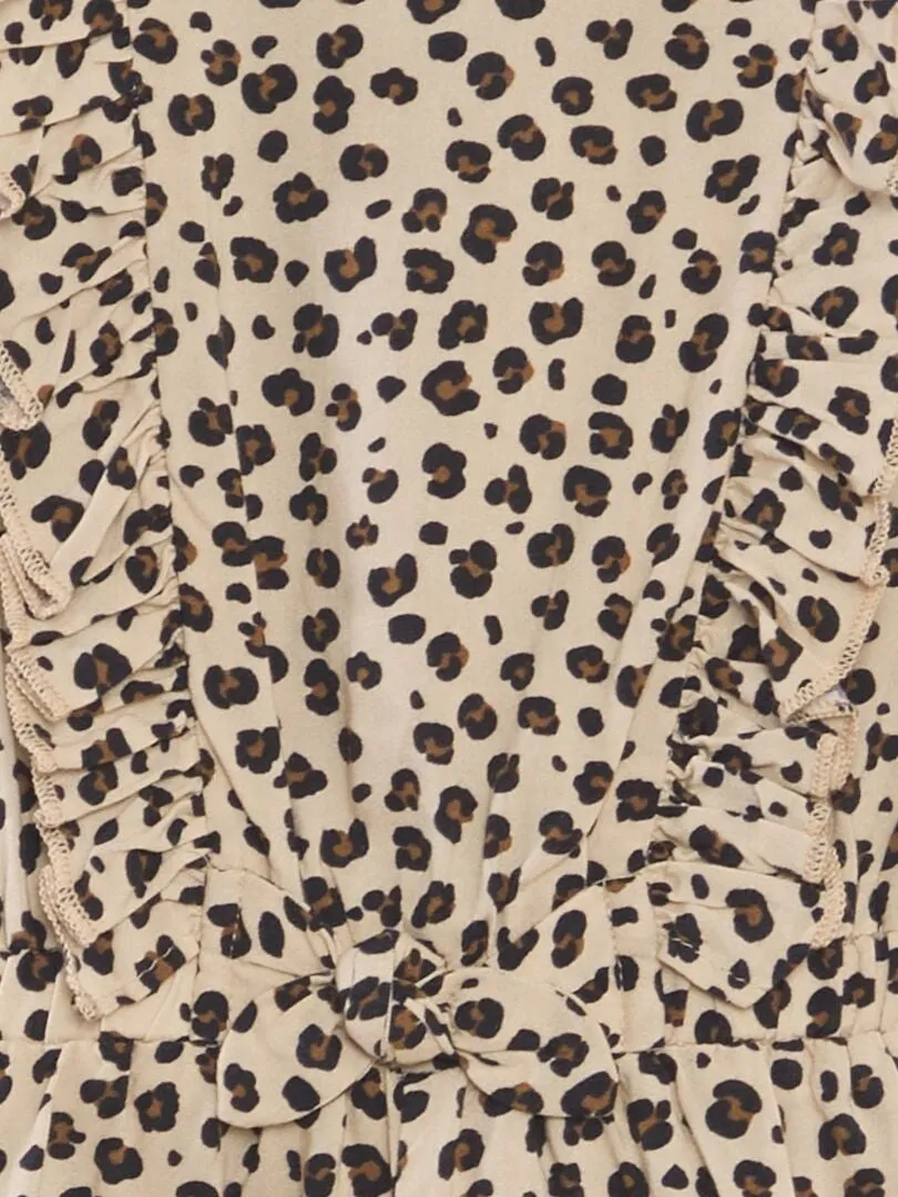 MONO SIN MANGAS CON VOLANTES  BEIGE