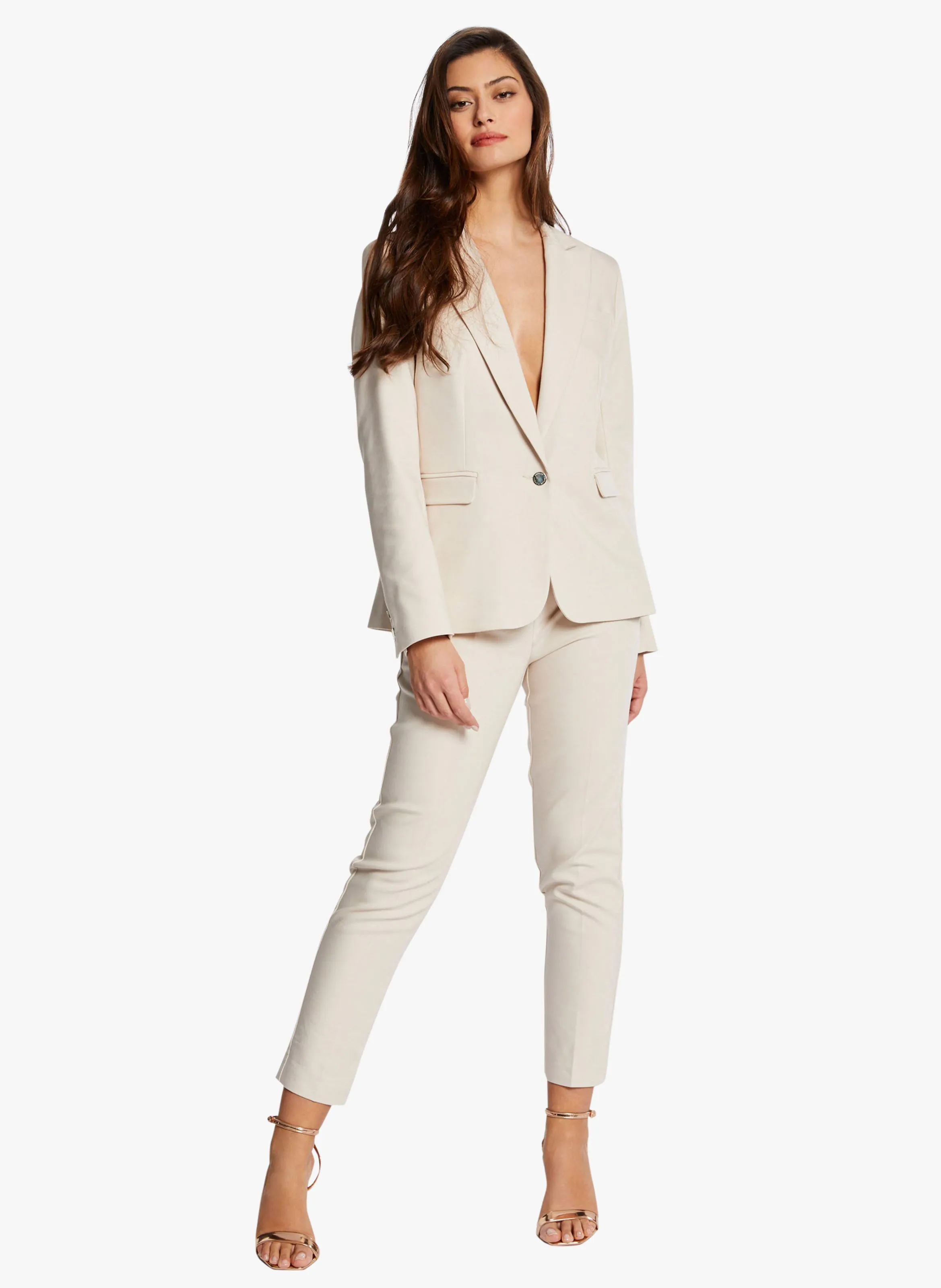 MORGAN PROSY.F  PANTALóN SLIM TOBILLERO EN BEIGE