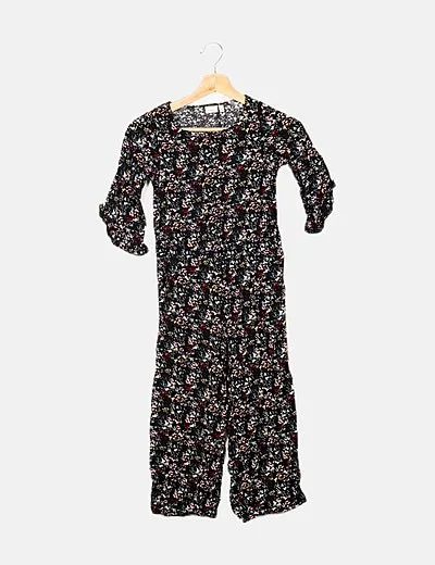 Name it Mono negro estampado floral