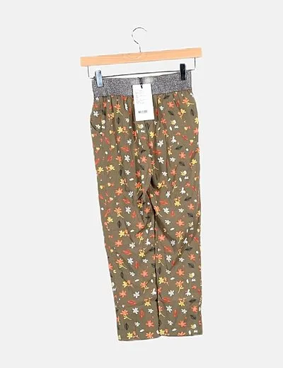 Name it Pantalón verde estampado floral