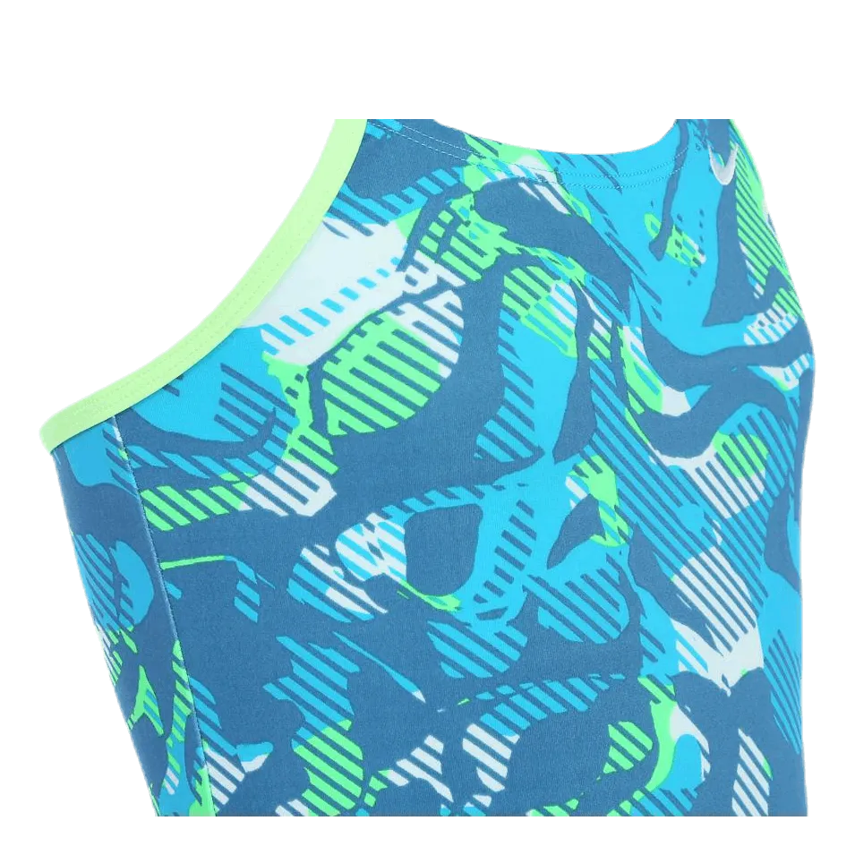 Natación Nike Floral Camo Crossback Tankini Turquoise