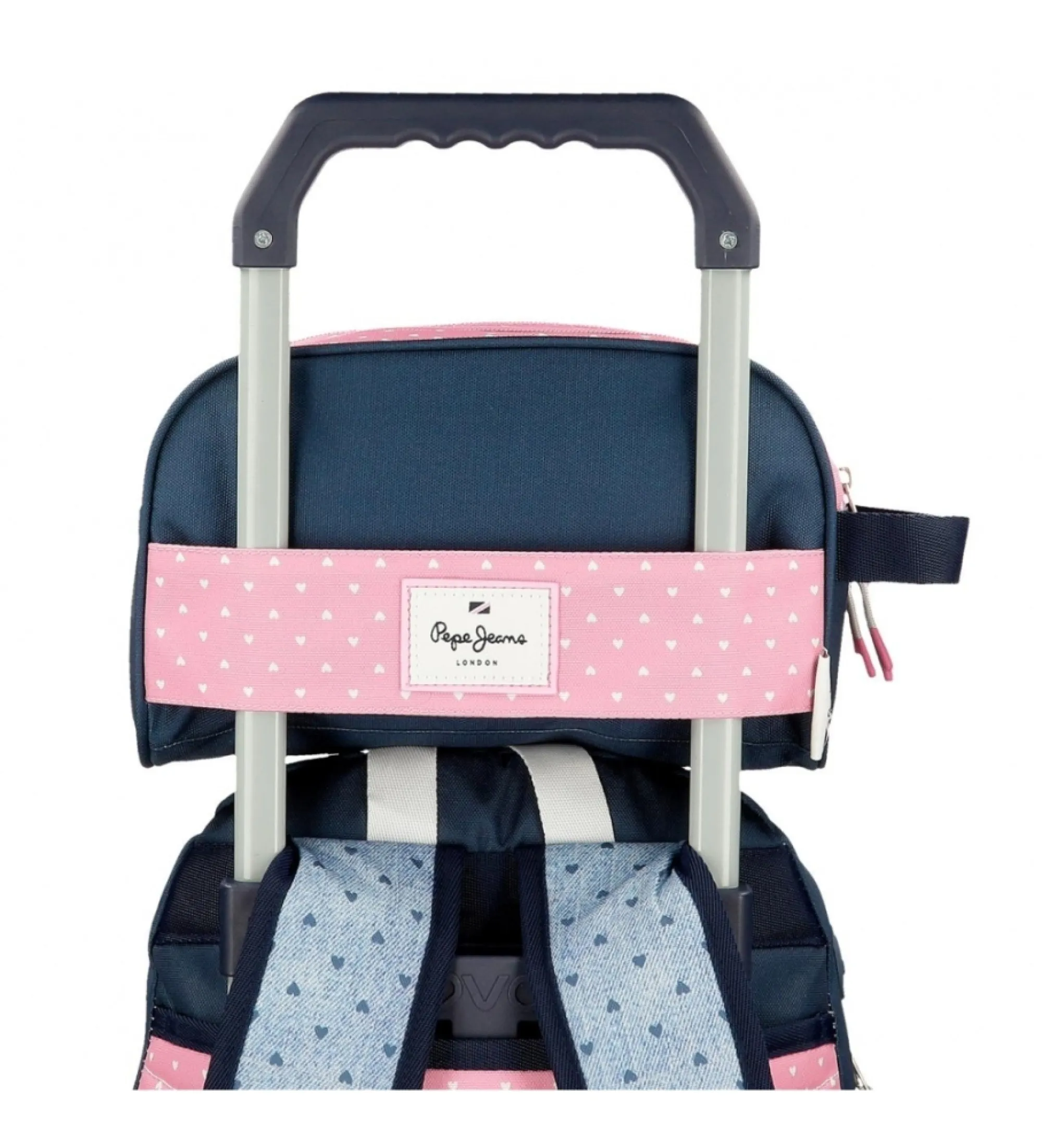 Neceser Pepe Jeans Noni denim dos compartimentos azul