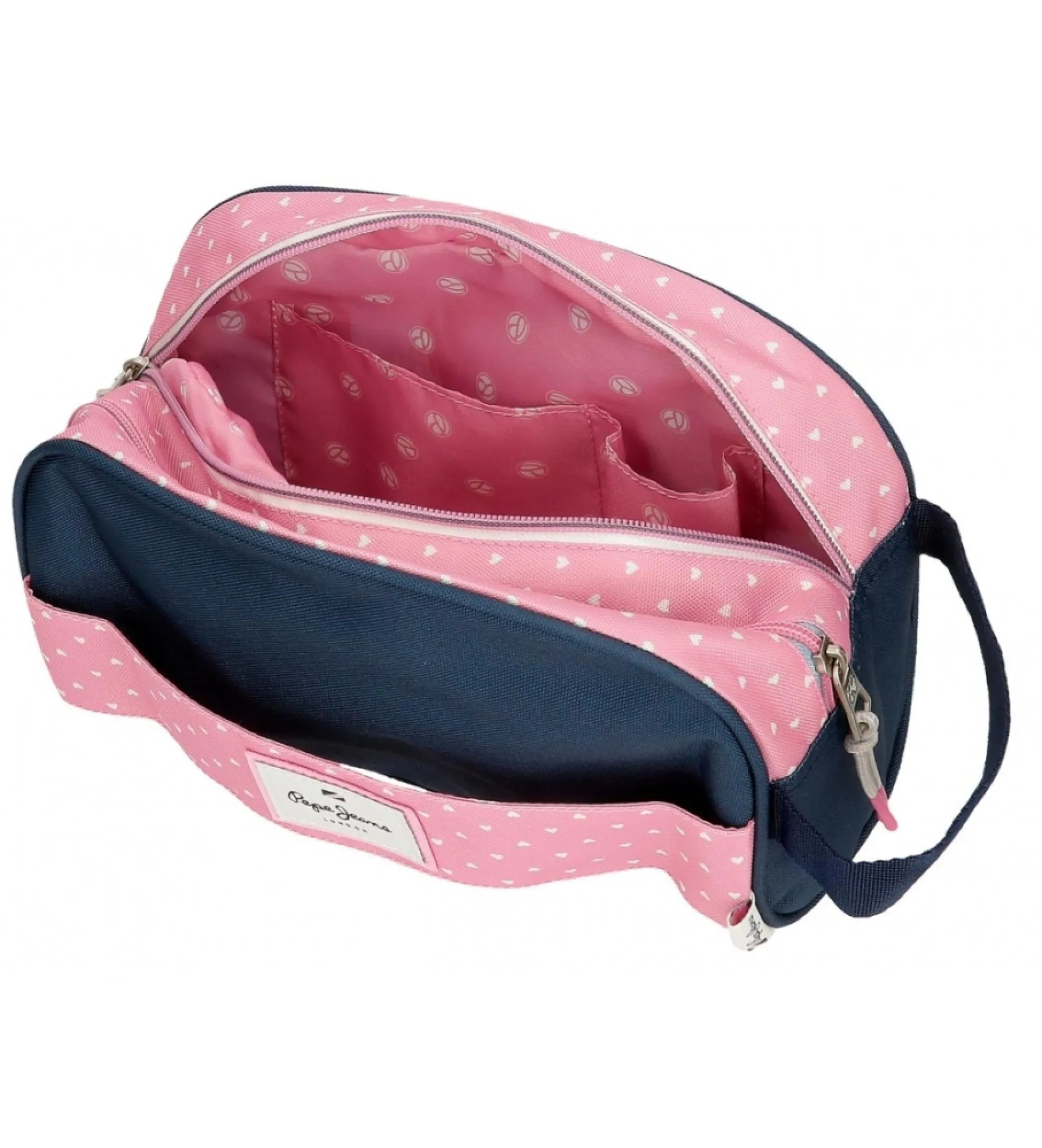 Neceser Pepe Jeans Noni denim dos compartimentos azul