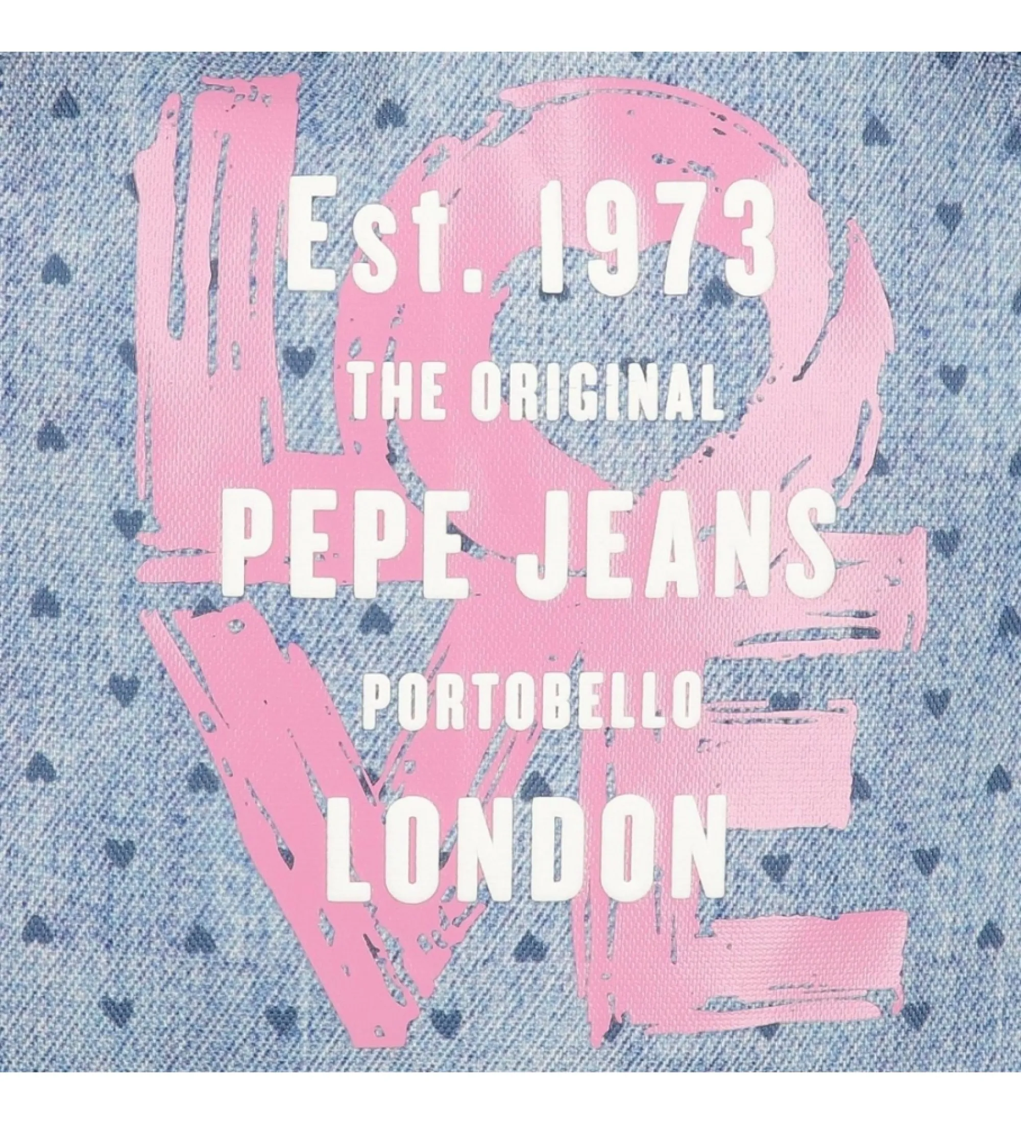 Neceser Pepe Jeans Noni denim dos compartimentos azul