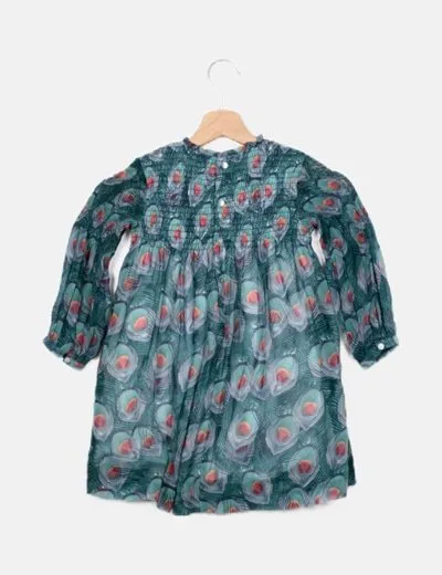 Neck & Neck Vestido verde estampado floral