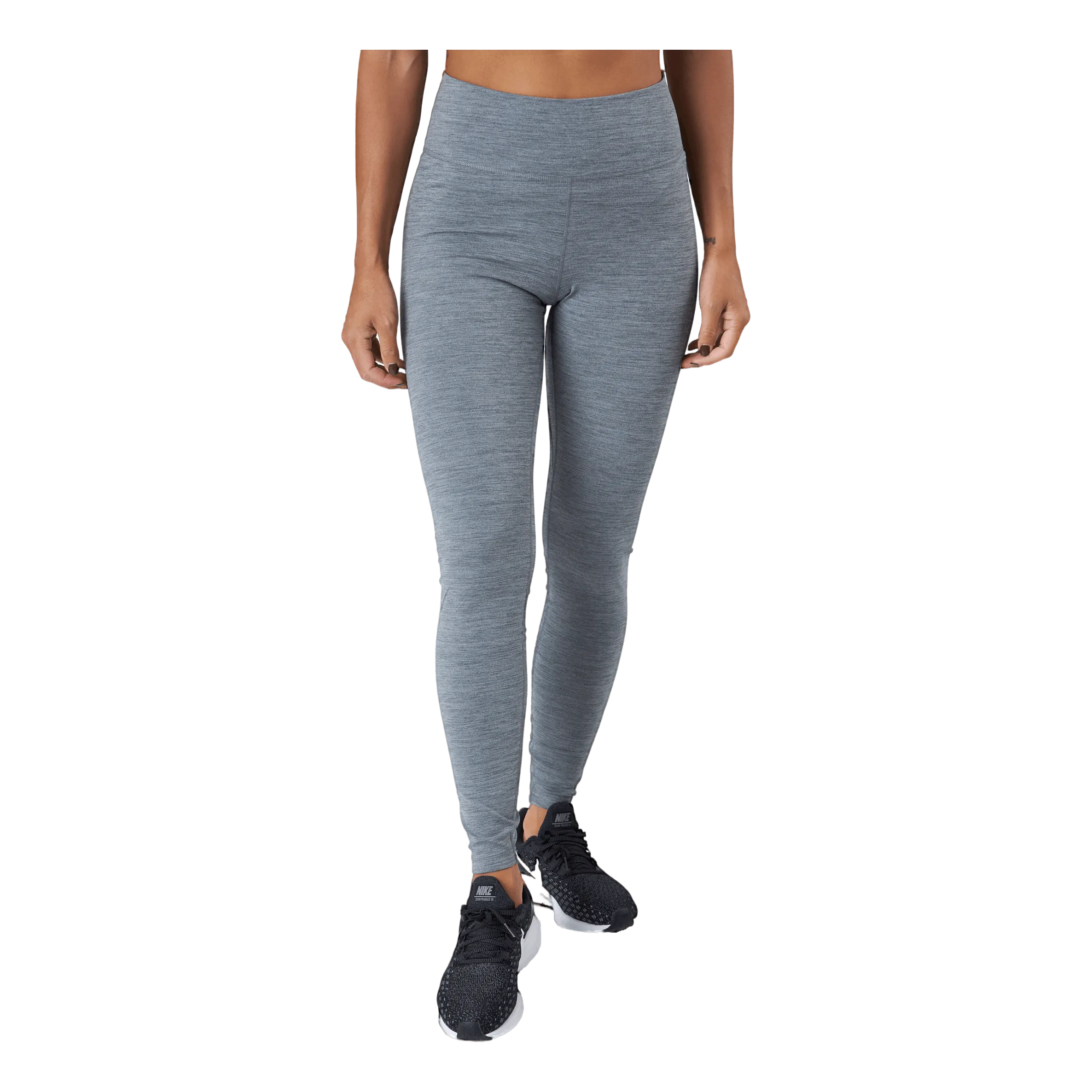 NIKE DRIFIT ONE WOMEN'S MIDRISE LEGGINGS IRON GREY/HTR/WHITE