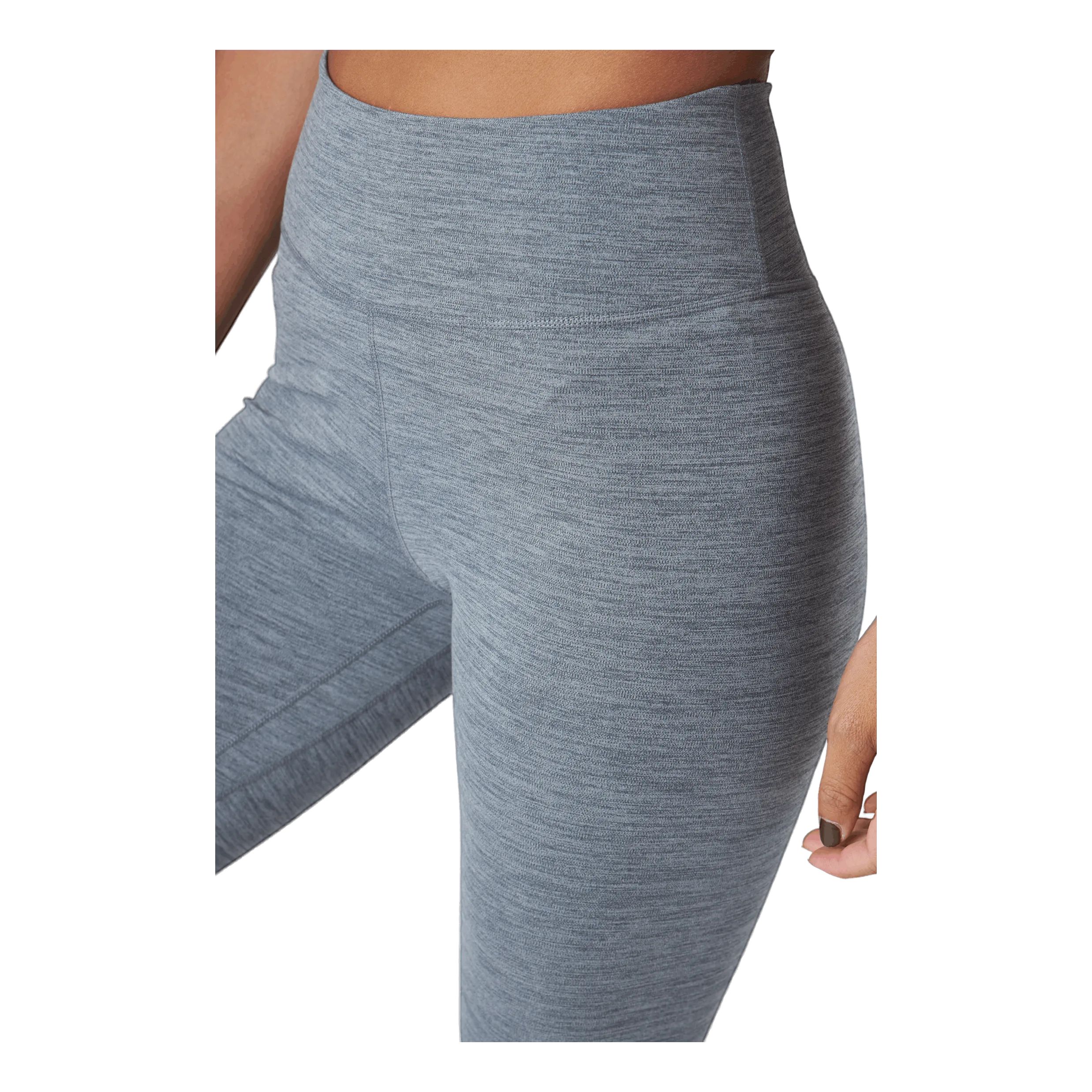 NIKE DRIFIT ONE WOMEN'S MIDRISE LEGGINGS IRON GREY/HTR/WHITE