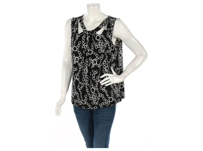 Nine West Tops Negro Blanco 
