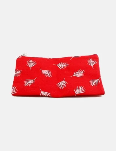 NoName Neceser rojo estampado floral