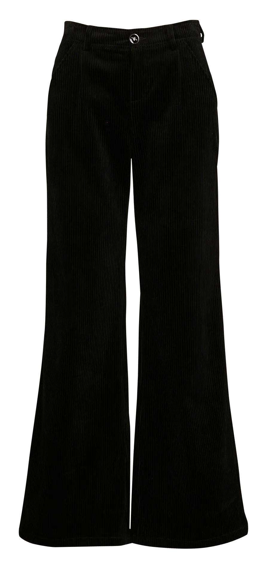 ONE STEP POETE  PANTALóN ANCHO DE PANA EN NEGRO